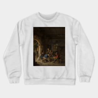 Peasants at an Inn by Adriaen van Ostade Crewneck Sweatshirt